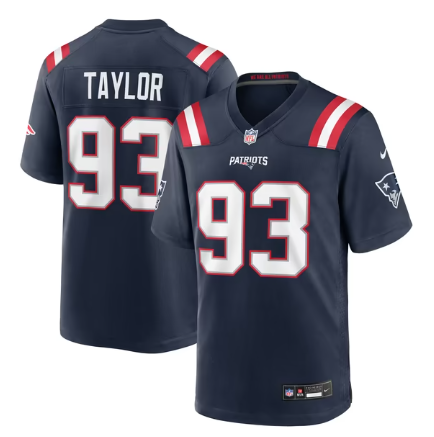 Men's New England Patriots #93 Team Game Jersey - Navy