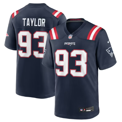 Men's New England Patriots #93 Leonard Taylor Team Game Jersey - Navy