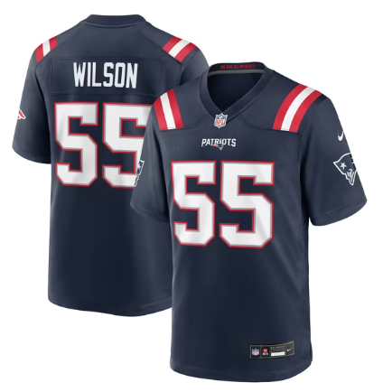 Men's New England Patriots #55 Jared Wilson Team Game Jersey - Navy