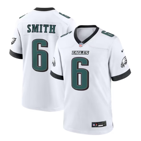 Men's Philadelphia Eagles #6 DeVonta Smith Game Jersey - White