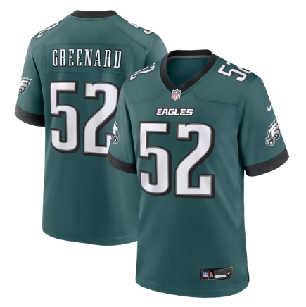 Men's Philadelphia Eagles #52 Jonathan Greenard Team Game Jersey - Midnight Green