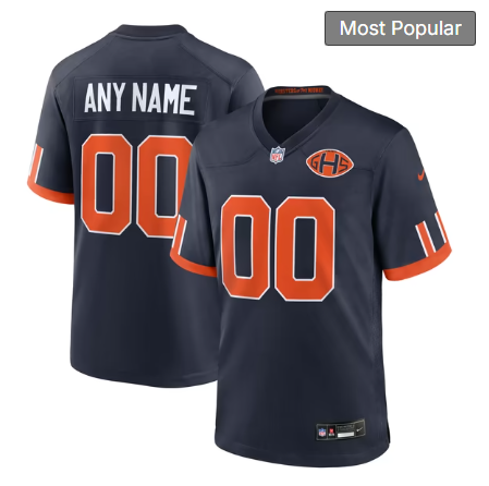 Men & Women & Youth Chicago Bears Nike 2026 Rivalries Collection Game Custom Jersey - Navy
