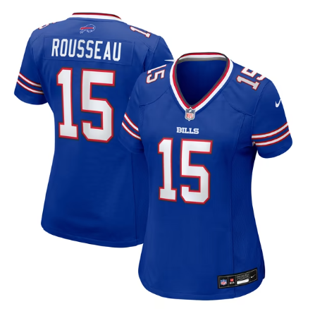 Women's Buffalo Bills #15 Gregory Rousseau Team Game Jersey - Royal