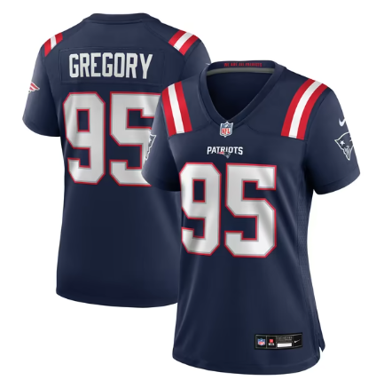 Women's New England Patriots #95 Eric Gregory Team Game Jersey - Navy