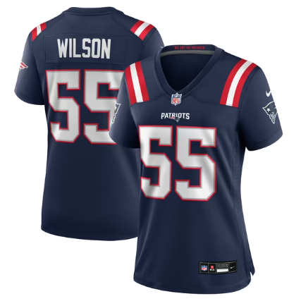 Women's New England Patriots #55 Jared Wilson Team Game Jersey - Navy