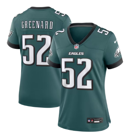 Women's Philadelphia Eagles #52 Jonathan Greenard Game Jersey - Midnight Green