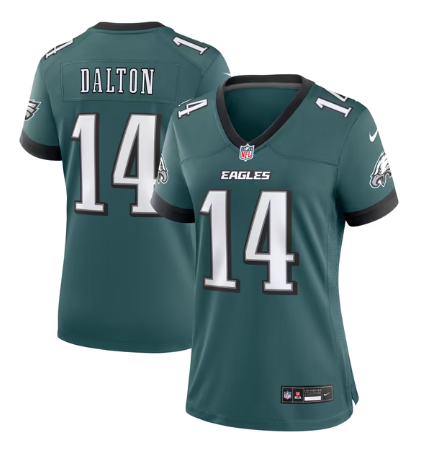 Women's Philadelphia Eagles #14 Andy Dalton Game Jersey - Midnight Green