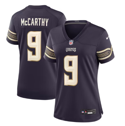 Women's Minnesota Vikings #9 J.J McCarthy 2026 Rivalries Collection Game Jersey - Purple