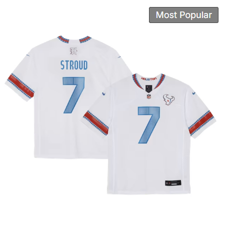 Toddler Houston Texans #7 C.J. Stroud  2026 Rivalries Collection Game Jersey - White