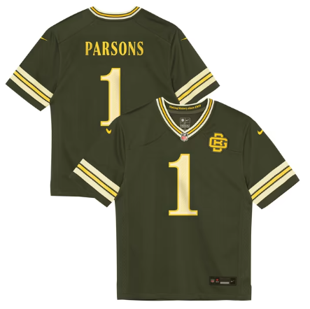 Toddler Green Bay Packers #1 Micah Parsons 2026 Rivalries Collection Game Jersey - Green