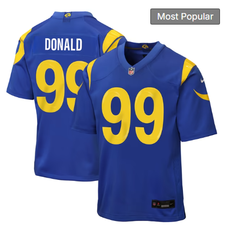 Youth Los Angeles Rams #99 Aaron Donald Game Jersey - Royal