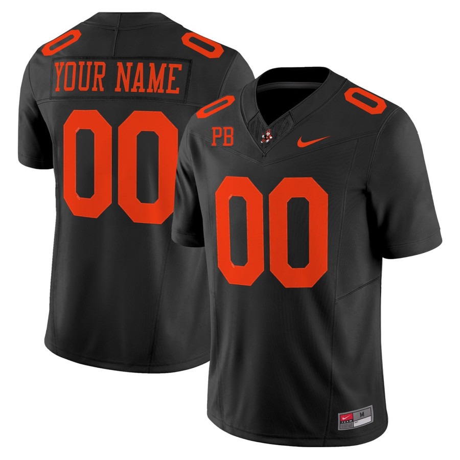 Men & Women & Youth Massillon Tigers Football Custom Jersey Black Orange - All Stitched