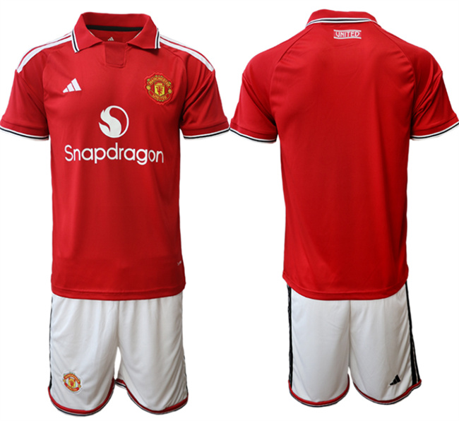 Men's Manchester United Blank 2026-27 Red Home Soccer Jersey Suit