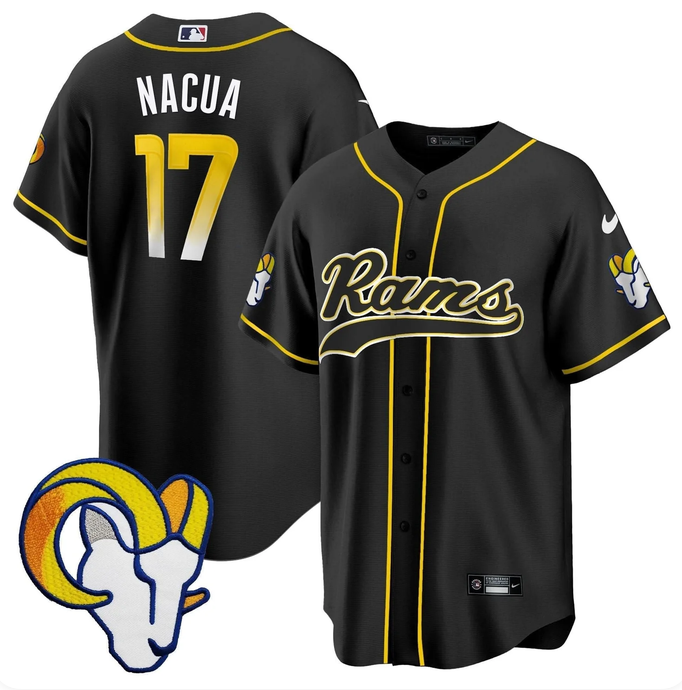 Men & Women & Youth Los Angeles Rams #17 Davante Adams Black Stitched Baseball Jersey
